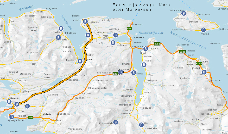 Bompengestasjonsskogen i Romsdal og Nordre Sunnmøre